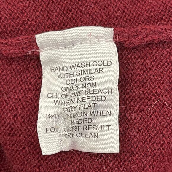 Prive Sweater Large Maroon Wine Red 100% Cashmere - Picture 8 of 8